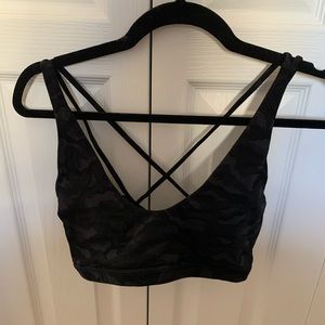 Black camo sports bra